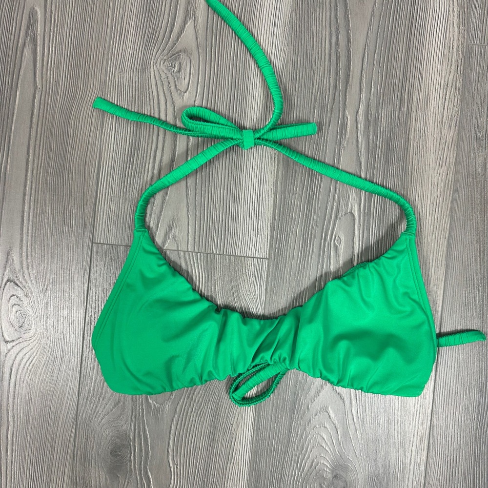 Wild Fable Kelly Green Scoop Front Bralette Swim Top - SIZE L Summer Vacation